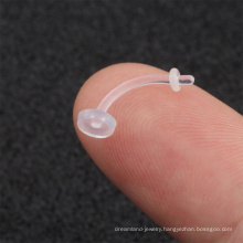 Bio Flexible Acrylic Clear Nose  Ear Eyebrow Cartilage Piercings Labret Retainer Bar Lip Piercings Jewelry